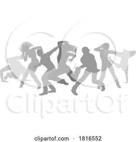 Dancers Silhouette Street Dance Poses Silhouettes by AtStockIllustration