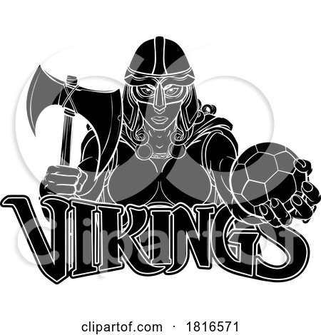 Viking Trojan Celtic Knight Soccer Warrior Woman by AtStockIllustration