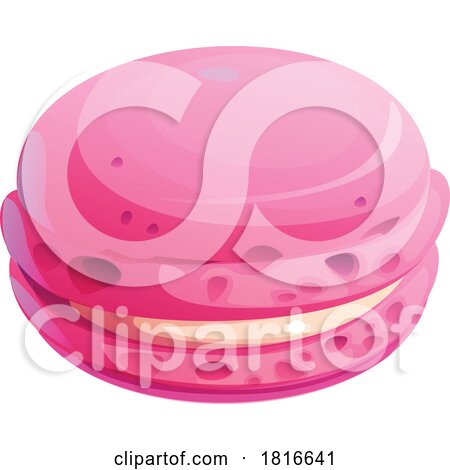 Pink Macaron Cookie Clipart by Vector Tradition SM