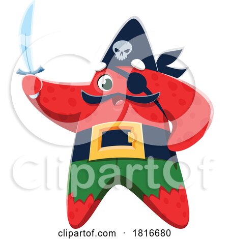 Pirate Starfish Clipart by Vector Tradition SM