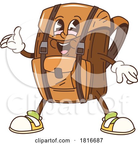 Backpack Mascot Clipart by Vector Tradition SM