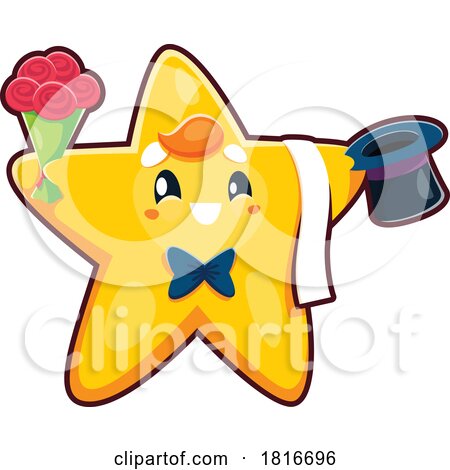 Romantic Star Mascot Clipart by Vector Tradition SM