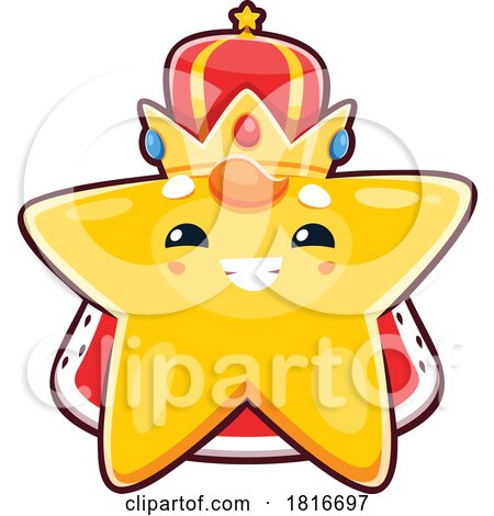 King Star Mascot Clipart by Vector Tradition SM