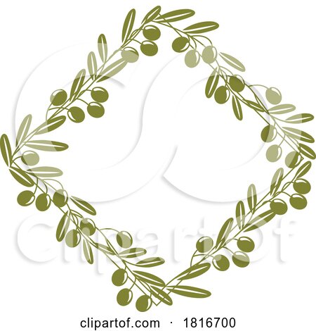 Olive Branch Border Clipart by Vector Tradition SM