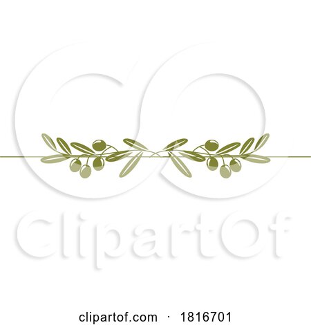 Olive Branch Rule Border Clipart by Vector Tradition SM