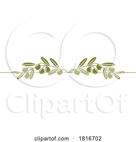 Olive Branch Rule Border Clipart by Vector Tradition SM