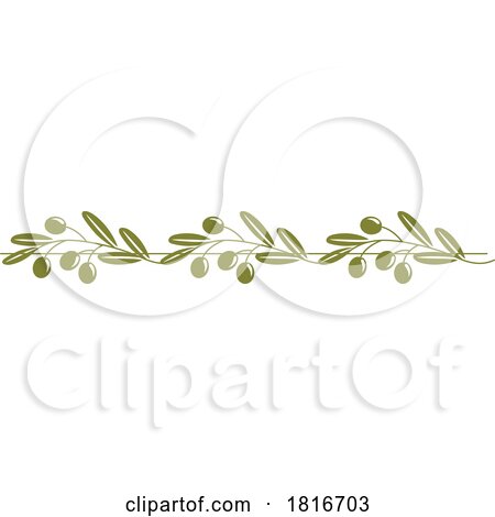 Olive Branch Rule Border Clipart by Vector Tradition SM