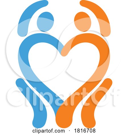 Couple Forming a Heart Clipart by Vector Tradition SM