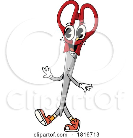 Scissors Mascot Clipart by Vector Tradition SM