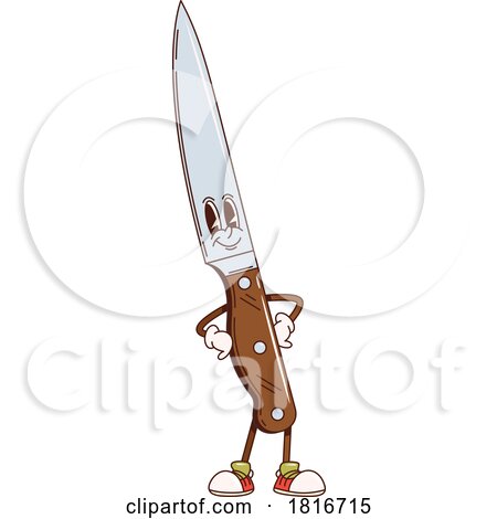 Knife Mascot Clipart by Vector Tradition SM