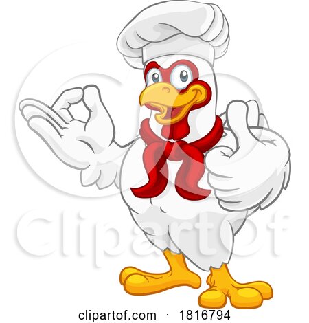 Chef Chicken Rooster Cockerel Thumbs up Perfect by AtStockIllustration