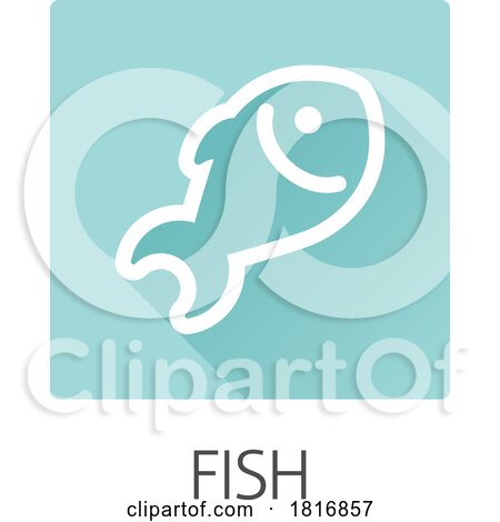 Fish Seafood Food Icon Concept by AtStockIllustration