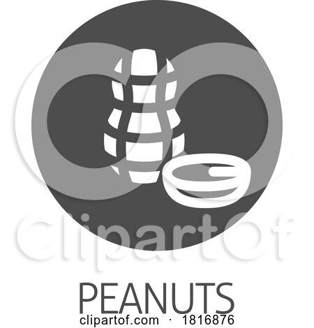 Peanut Nut Food Allergy Icon Concept by AtStockIllustration