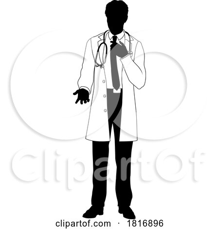 Doctor Man Medical Silhouette Healthcare Person by AtStockIllustration