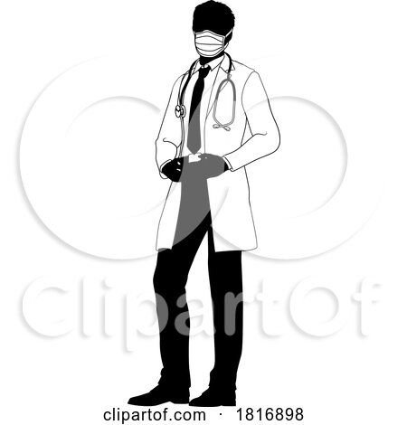 Doctor Man Medical Silhouette Healthcare Person by AtStockIllustration