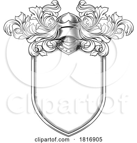 Coat of Arms Crest Knight Family Shield Heraldic by AtStockIllustration