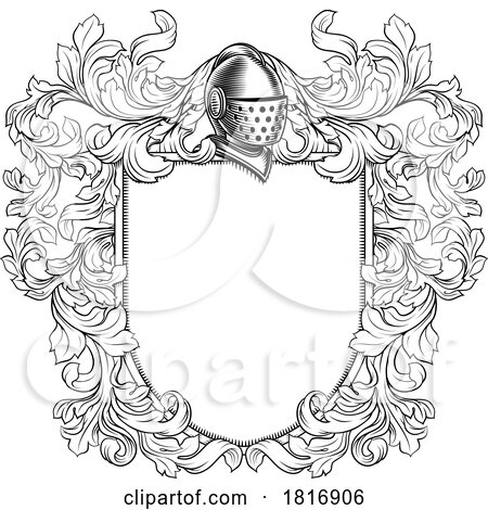 Coat of Arms Crest Knight Family Shield Heraldry by AtStockIllustration