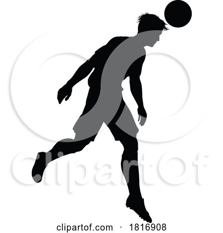 Soccer Football Player Male Silhouette Man by AtStockIllustration