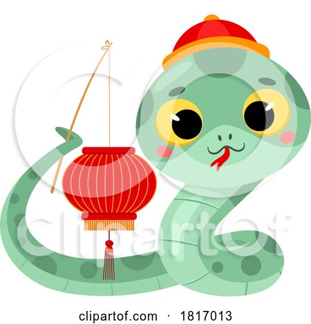 Cartoon Cute Chinese Snake Licensed Clipart by Hit Toon