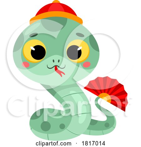 Cartoon Cute Chinese Snake Licensed Clipart by Hit Toon