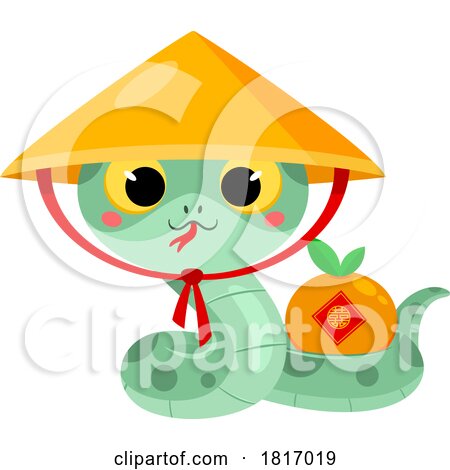 Cartoon Cute Chinese Snake Licensed Clipart by Hit Toon