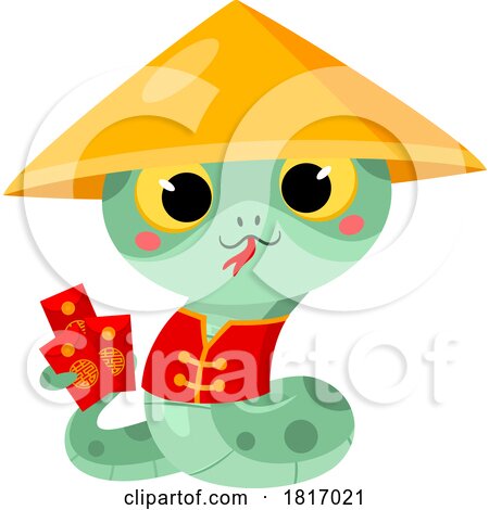 Cartoon Cute Chinese Snake Licensed Clipart by Hit Toon