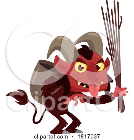 Cartoon Krampus Licensed Clipart by Hit Toon