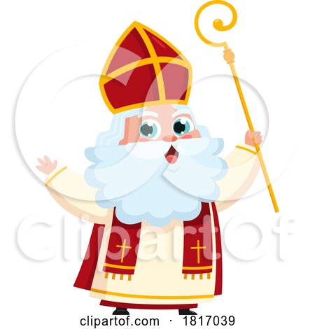 Cartoon Saint Nicholas Licensed Clipart by Hit Toon