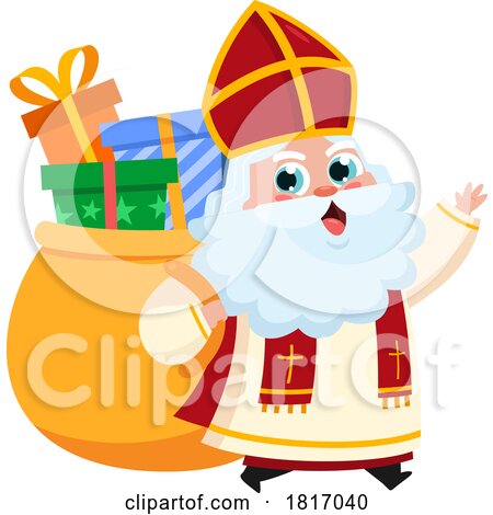 Cartoon Saint Nicholas Licensed Clipart by Hit Toon