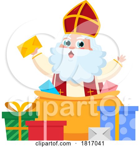 Cartoon Saint Nicholas Licensed Clipart by Hit Toon