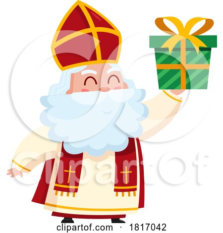 Cartoon Saint Nicholas Licensed Clipart by Hit Toon