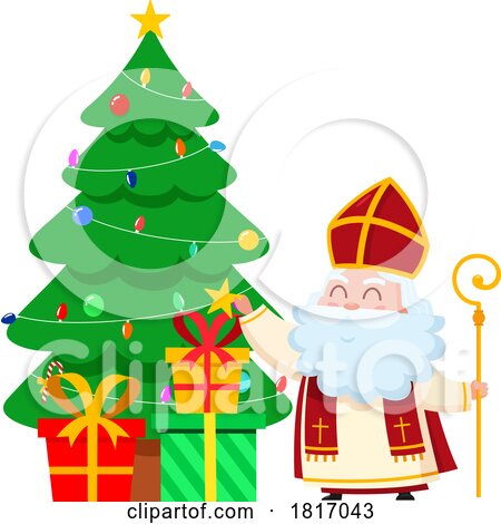 Cartoon Saint Nicholas Licensed Clipart by Hit Toon