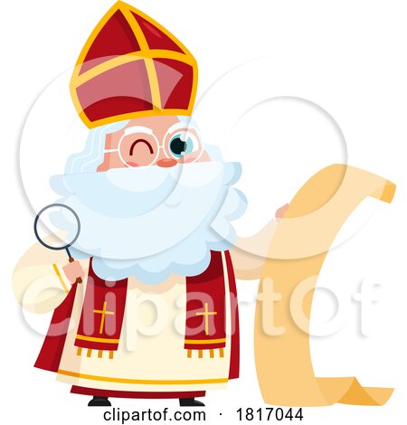 Cartoon Saint Nicholas Licensed Clipart by Hit Toon