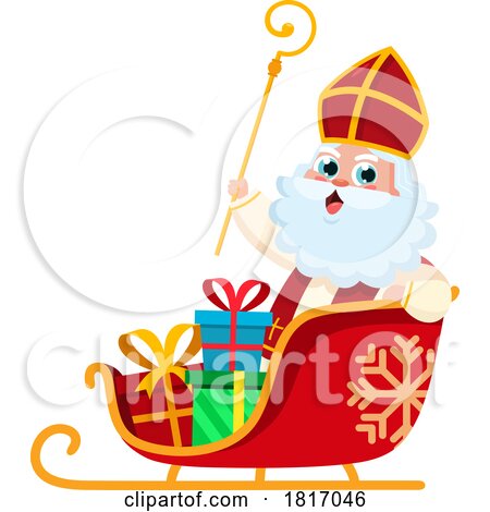 Cartoon Saint Nicholas Licensed Clipart by Hit Toon