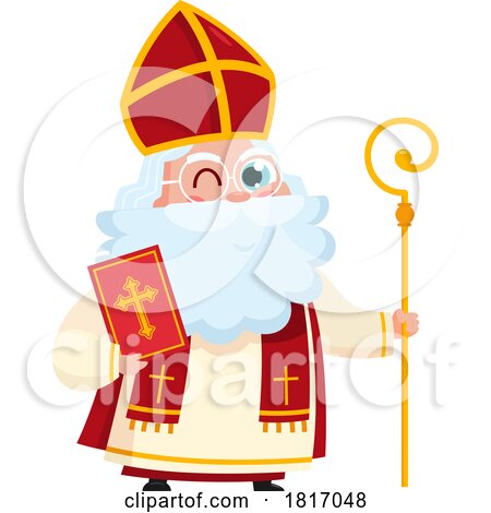 Cartoon Saint Nicholas Licensed Clipart by Hit Toon