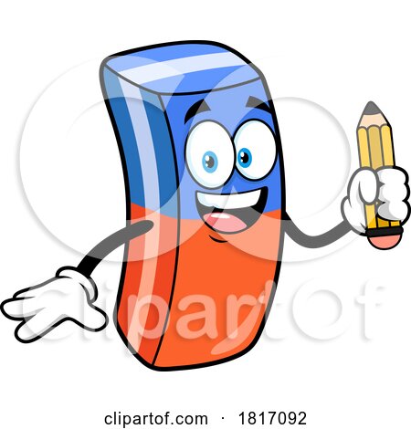 Cartoon Eraser Mascot Licensed Clipart by Hit Toon