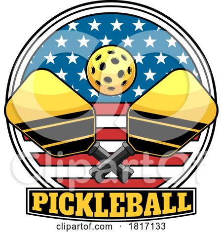 Cartoon Pickleball Design Licensed Clipart by Hit Toon