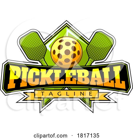 Cartoon Pickleball Design Licensed Clipart by Hit Toon