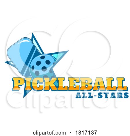 Cartoon Pickleball Design Licensed Clipart by Hit Toon