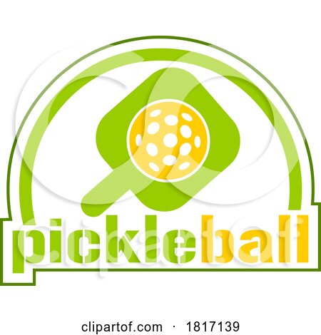 Cartoon Pickleball Design Licensed Clipart by Hit Toon