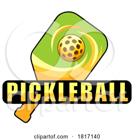 Cartoon Pickleball Design Licensed Clipart by Hit Toon