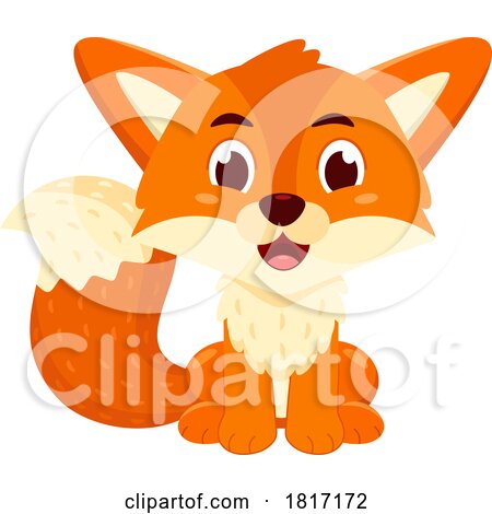 Cartoon Happy Fox Licensed Clipart by Hit Toon