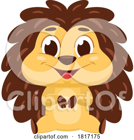 Cartoon Happy Hedgehog Licensed Clipart by Hit Toon