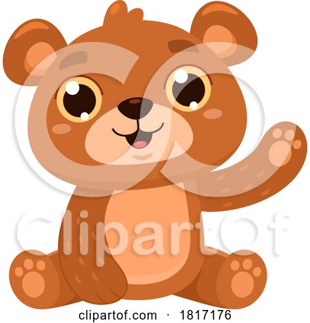 Cartoon Happy Bear Cub Licensed Clipart by Hit Toon