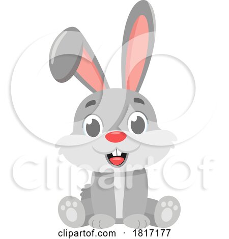 Cartoon Happy Rabbit Licensed Clipart by Hit Toon