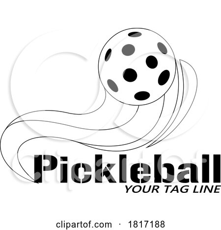 Cartoon Pickleball Design Licensed Clipart by Hit Toon