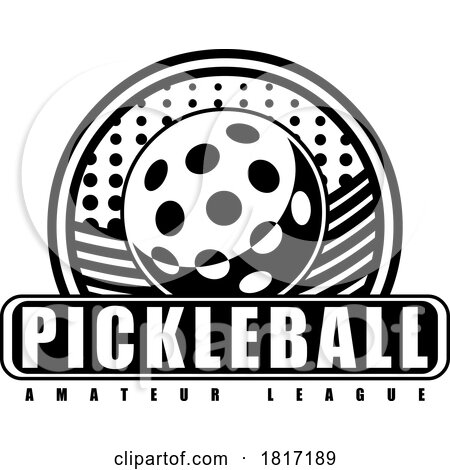 Cartoon Pickleball Design Licensed Clipart by Hit Toon