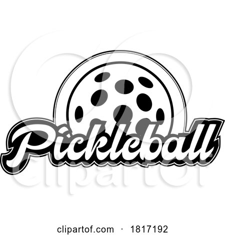 Cartoon Pickleball Design Licensed Clipart by Hit Toon