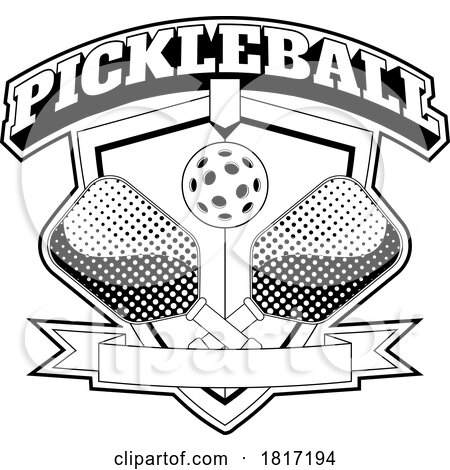 Cartoon Pickleball Design Licensed Clipart by Hit Toon