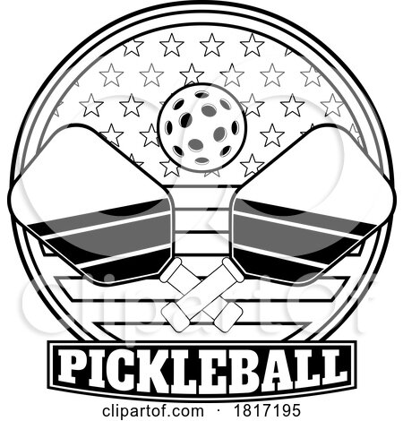 Cartoon Pickleball Design Licensed Clipart by Hit Toon